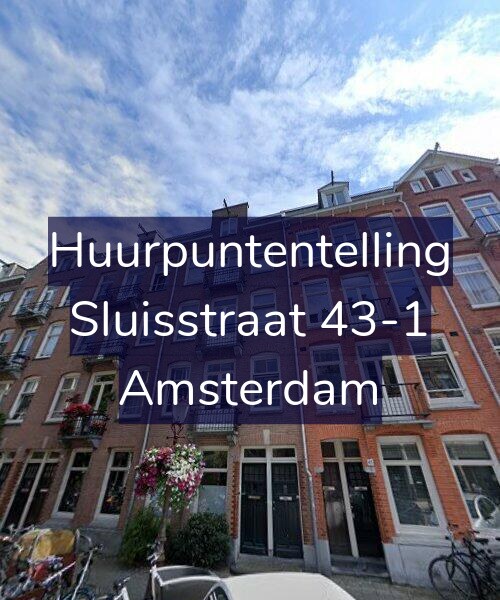 Foto gevel Huurpuntentelling voor Sluisstraat 43-1, Amsterdam