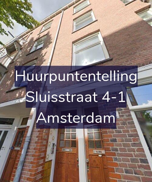 Foto gevel Huurpuntentelling voor Sluisstraat 4-1, Amsterdam