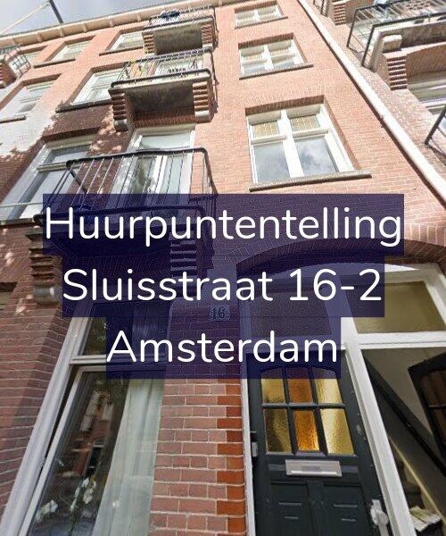 Foto gevel Huurpuntentelling voor Sluisstraat 16-2, Amsterdam