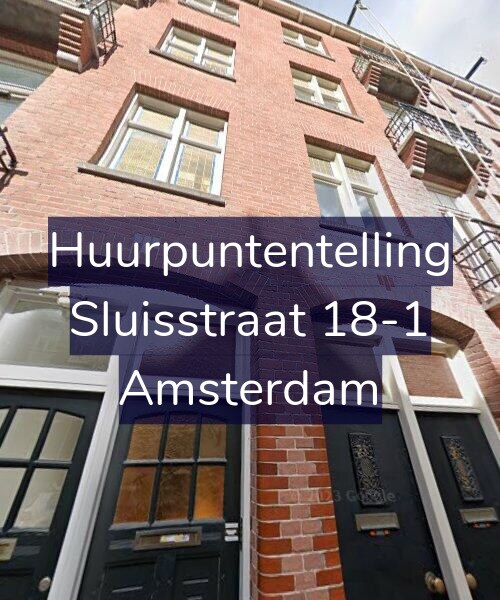 Foto gevel Huurpuntentelling voor Sluisstraat 18-1, Amsterdam