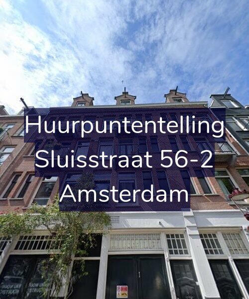 Foto gevel Huurpuntentelling voor Sluisstraat 56-2, Amsterdam