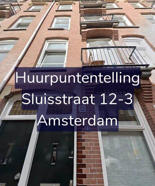 Foto gevel Huurpuntentelling voor Sluisstraat 12-3, Amsterdam