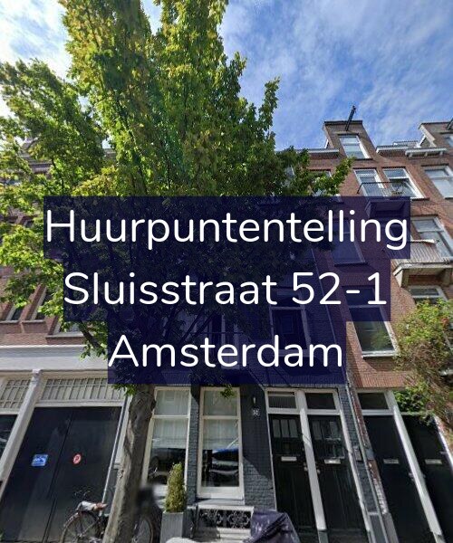 Foto gevel Huurpuntentelling voor Sluisstraat 52-1, Amsterdam