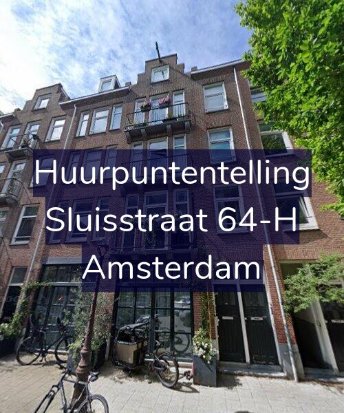 Foto gevel Huurpuntentelling voor Sluisstraat 64-H, Amsterdam