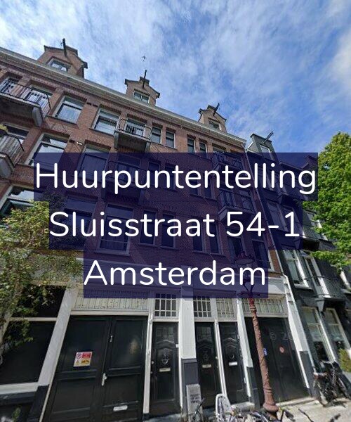 Foto gevel Huurpuntentelling voor Sluisstraat 54-1, Amsterdam