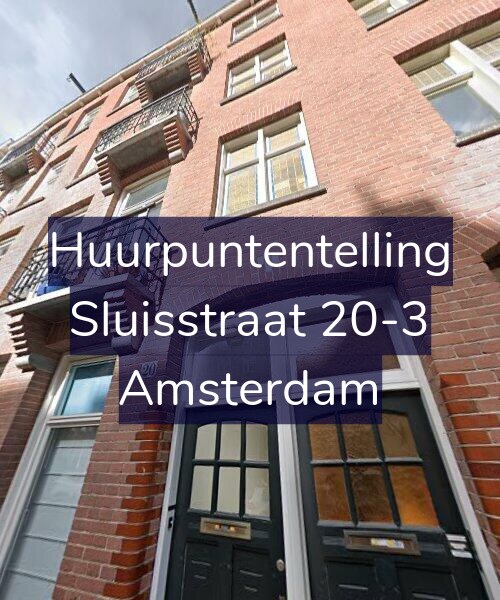 Foto gevel Huurpuntentelling voor Sluisstraat 20-3, Amsterdam