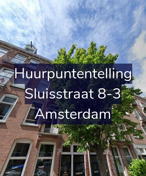 Foto gevel Huurpuntentelling voor Sluisstraat 8-3, Amsterdam