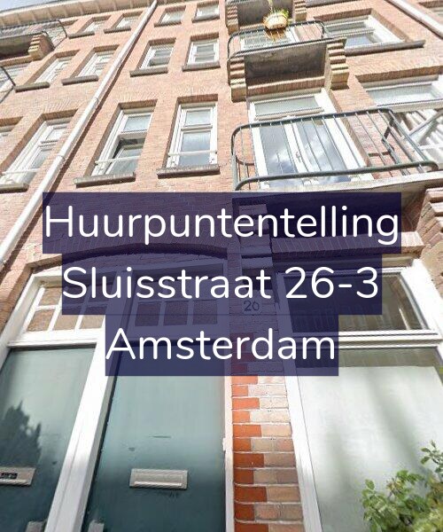 Foto gevel Huurpuntentelling voor Sluisstraat 26-3, Amsterdam