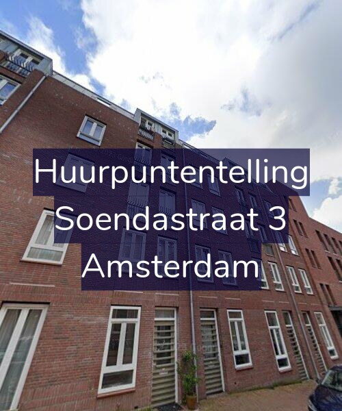 Foto gevel Huurpuntentelling voor Soendastraat 3, Amsterdam