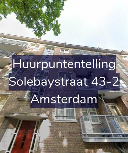 Foto gevel Huurpuntentelling voor Solebaystraat 43-2, Amsterdam