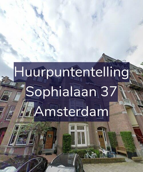 Foto gevel Huurpuntentelling voor Sophialaan 37, Amsterdam