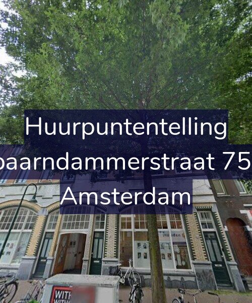 Foto gevel Huurpuntentelling voor Spaarndammerstraat 75-1, Amsterdam