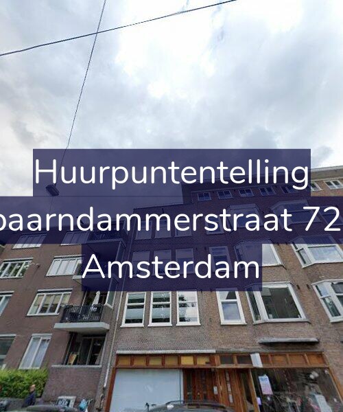 Foto gevel Huurpuntentelling voor Spaarndammerstraat 72-3, Amsterdam