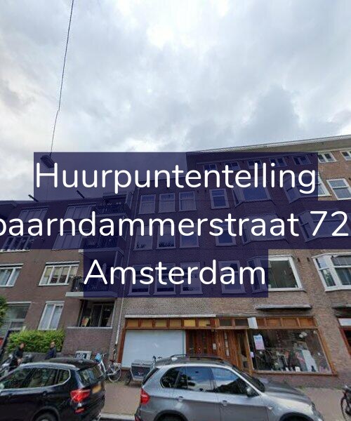 Foto gevel Huurpuntentelling voor Spaarndammerstraat 72-1, Amsterdam