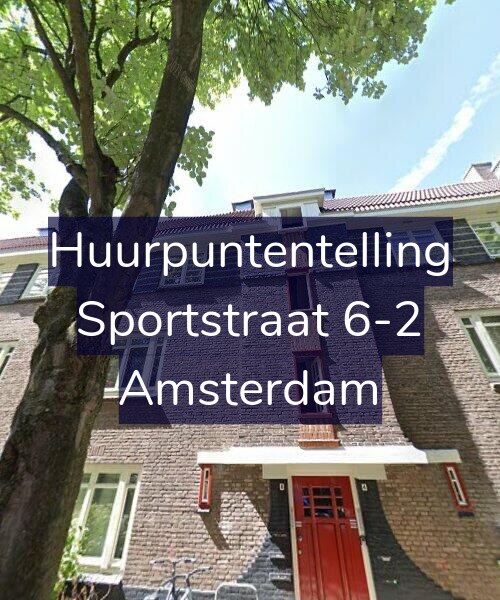 Foto gevel Huurpuntentelling voor Sportstraat 6-2, Amsterdam