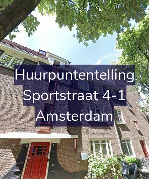 Foto gevel Huurpuntentelling voor Sportstraat 4-1, Amsterdam