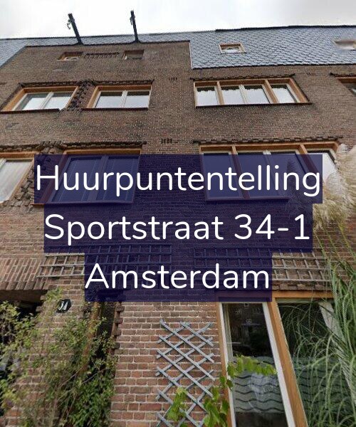 Foto gevel Huurpuntentelling voor Sportstraat 34-1, Amsterdam