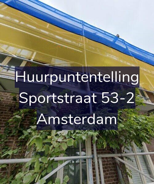 Foto gevel Huurpuntentelling voor Sportstraat 53-2, Amsterdam