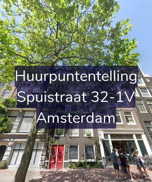 Foto gevel Huurpuntentelling voor Spuistraat 32-1V, Amsterdam