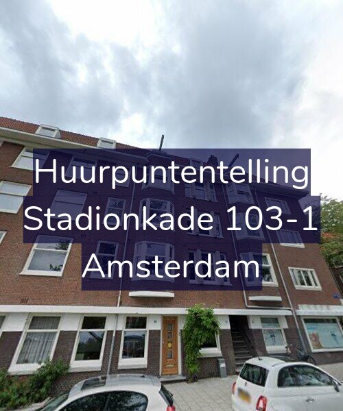 Foto gevel Huurpuntentelling voor Stadionkade 103-1, Amsterdam