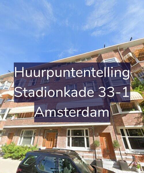 Foto gevel Huurpuntentelling voor Stadionkade 33-1, Amsterdam
