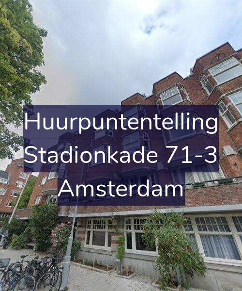 Foto gevel Huurpuntentelling voor Stadionkade 71-3, Amsterdam