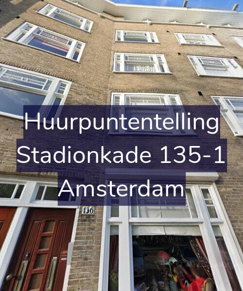 Foto gevel Huurpuntentelling voor Stadionkade 135-1, Amsterdam