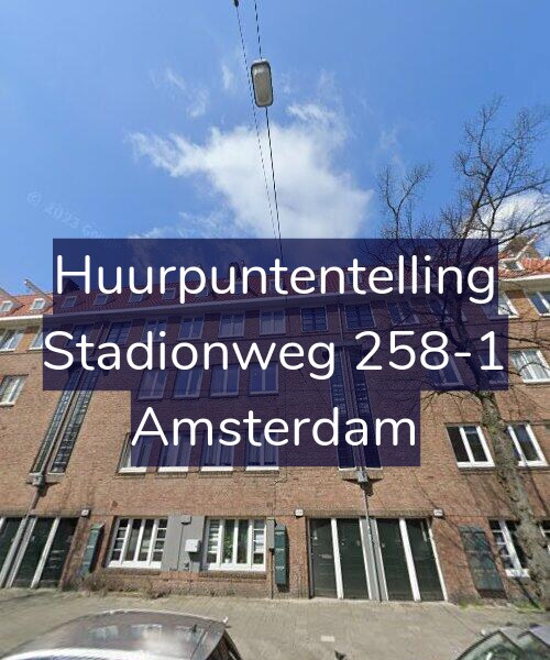 Foto gevel Huurpuntentelling voor Stadionweg 258-1, Amsterdam