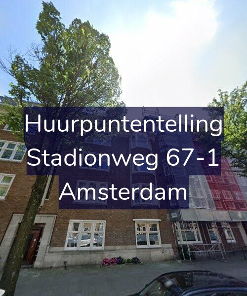 Foto gevel Huurpuntentelling voor Stadionweg 67-1, Amsterdam