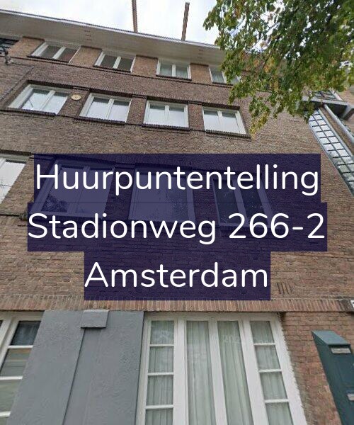 Foto gevel Huurpuntentelling voor Stadionweg 266-2, Amsterdam