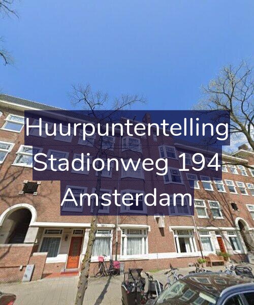 Foto gevel Huurpuntentelling voor Stadionweg 194, Amsterdam