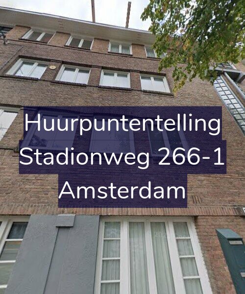 Foto gevel Huurpuntentelling voor Stadionweg 266-1, Amsterdam