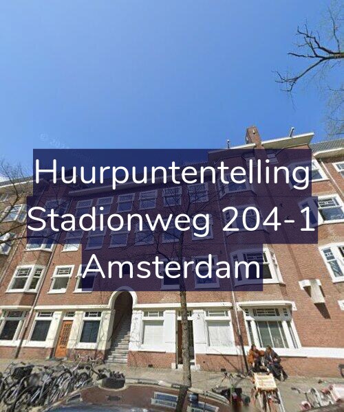 Foto gevel Huurpuntentelling voor Stadionweg 204-1, Amsterdam