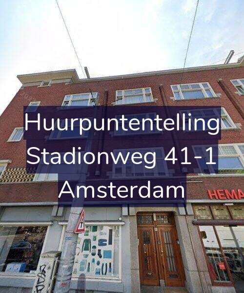 Foto gevel Huurpuntentelling voor Stadionweg 41-1, Amsterdam