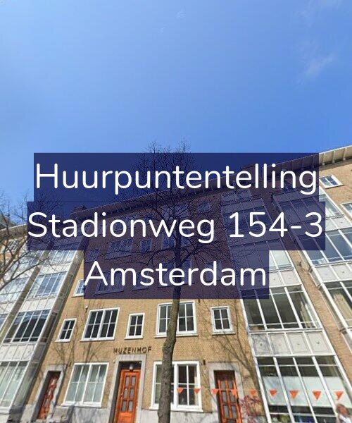 Foto gevel Huurpuntentelling voor Stadionweg 154-3, Amsterdam