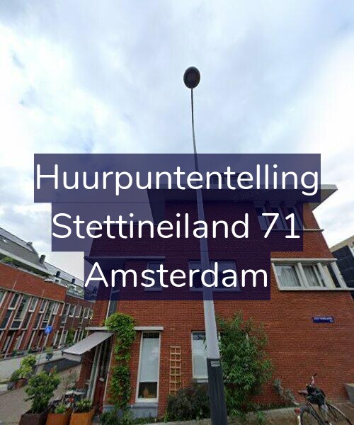 Foto gevel Huurpuntentelling voor Stettineiland 71, Amsterdam