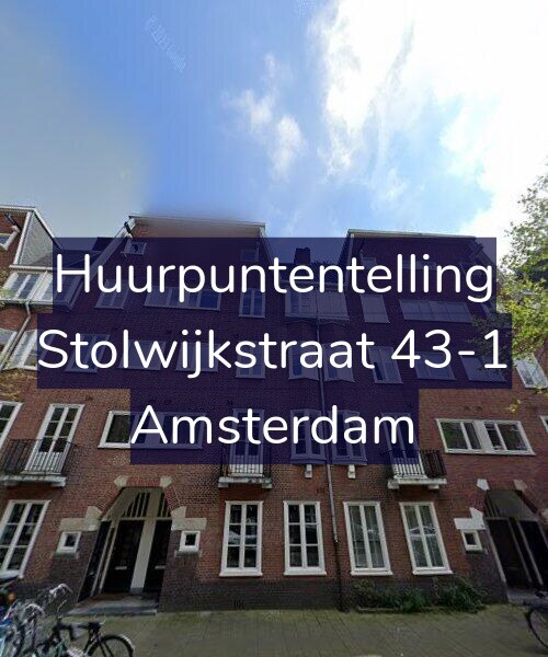 Foto gevel Huurpuntentelling voor Stolwijkstraat 43-1, Amsterdam