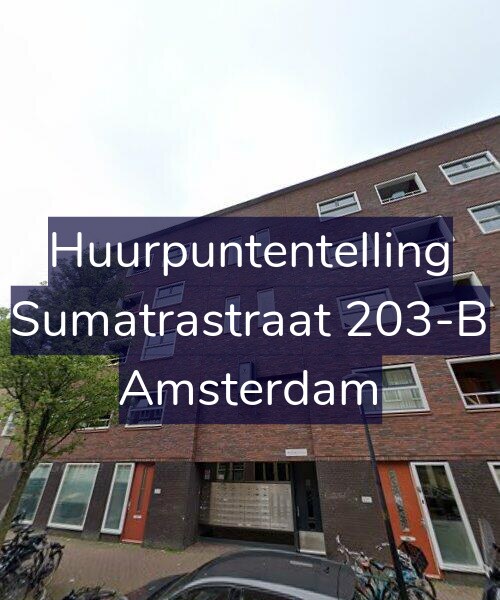 Foto gevel Huurpuntentelling voor Sumatrastraat 203-B, Amsterdam
