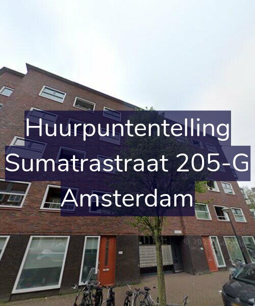 Foto gevel Huurpuntentelling voor Sumatrastraat 205-G, Amsterdam