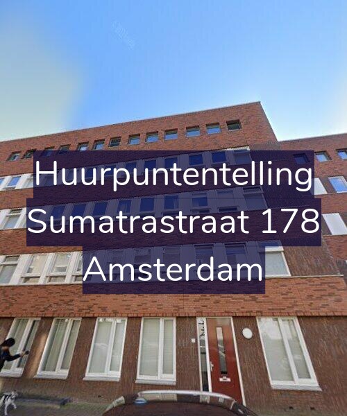 Foto gevel Huurpuntentelling voor Sumatrastraat 178, Amsterdam