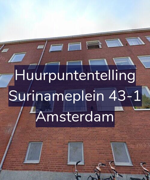 Foto gevel Huurpuntentelling voor Surinameplein 43-1, Amsterdam