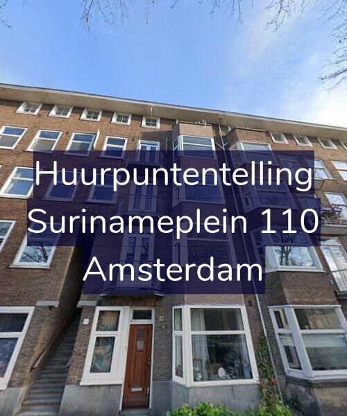 Foto gevel Huurpuntentelling voor Surinameplein 110, Amsterdam