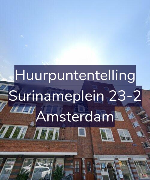 Foto gevel Huurpuntentelling voor Surinameplein 23-2, Amsterdam