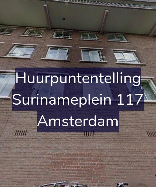 Foto gevel Huurpuntentelling voor Surinameplein 117, Amsterdam