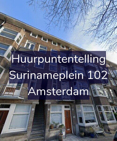 Foto gevel Huurpuntentelling voor Surinameplein 102, Amsterdam