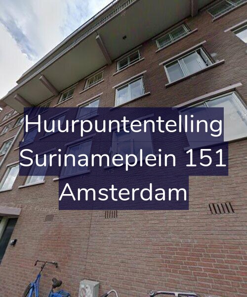 Foto gevel Huurpuntentelling voor Surinameplein 151, Amsterdam