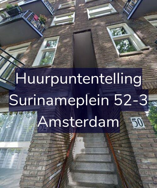 Foto gevel Huurpuntentelling voor Surinameplein 52-3, Amsterdam