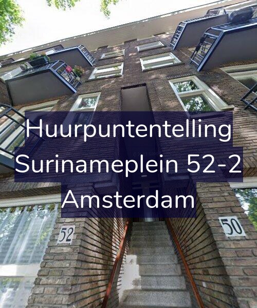 Foto gevel Huurpuntentelling voor Surinameplein 52-2, Amsterdam