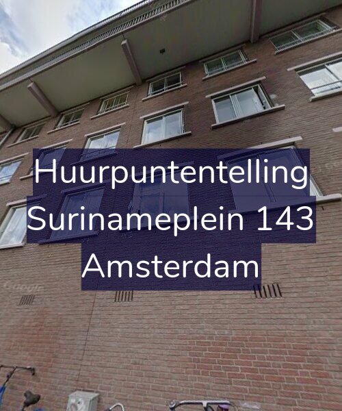Foto gevel Huurpuntentelling voor Surinameplein 143, Amsterdam