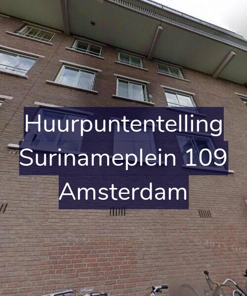 Foto gevel Huurpuntentelling voor Surinameplein 109, Amsterdam